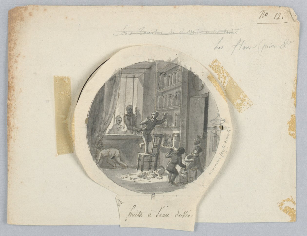 Design for a Painted Porcelain Plate, Fruits à l