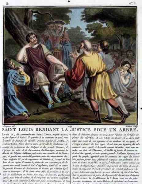 Saint Louis Renders Justice Under a Tree by Jean Claude (after) Naigeon