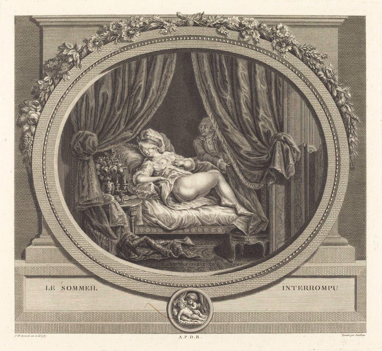 The Interrupted Sleep by Jean Dambrun after François Marie Isidore Queverdo