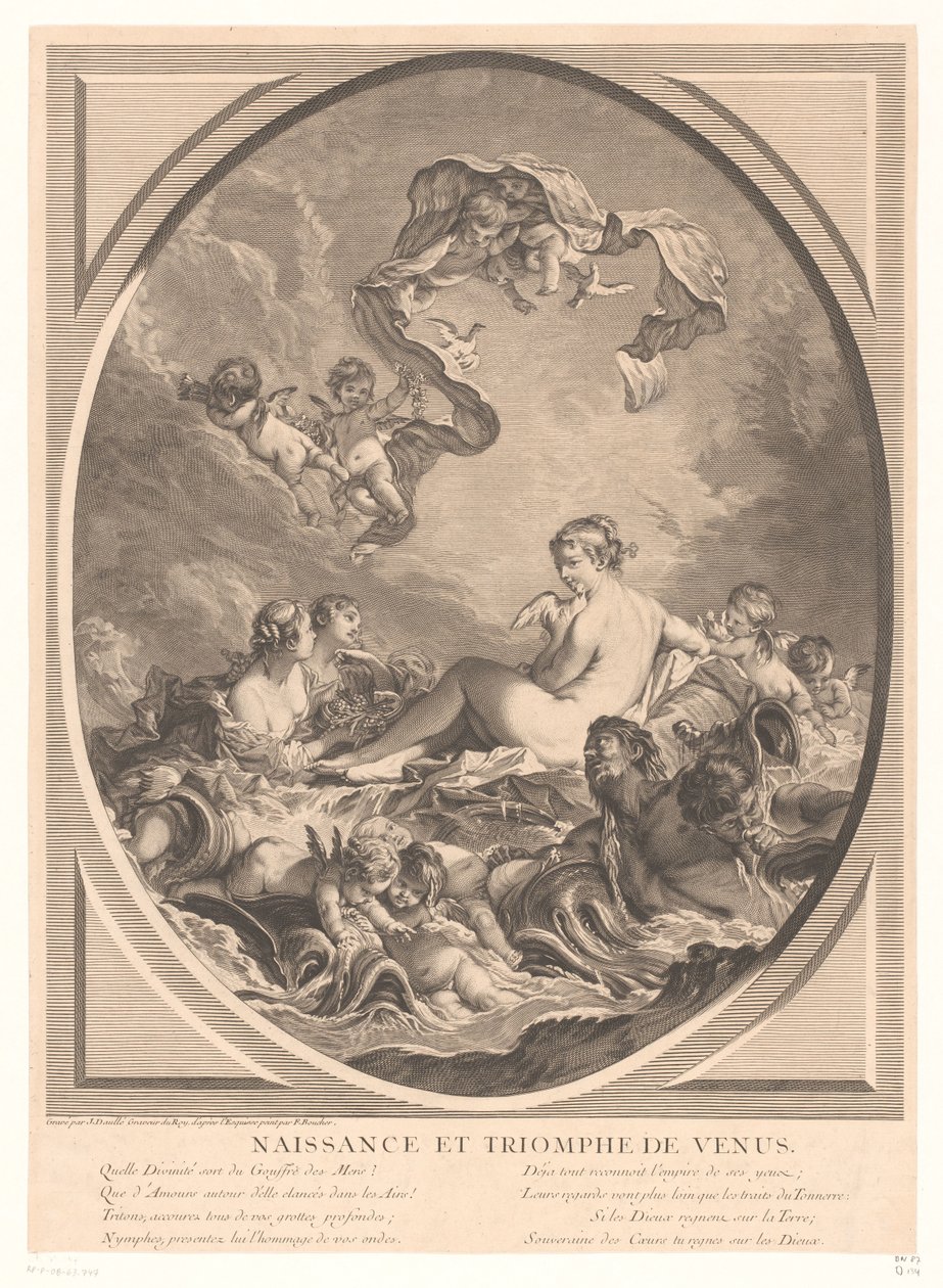 Birth and Triumph of Venus by Jean Daullé