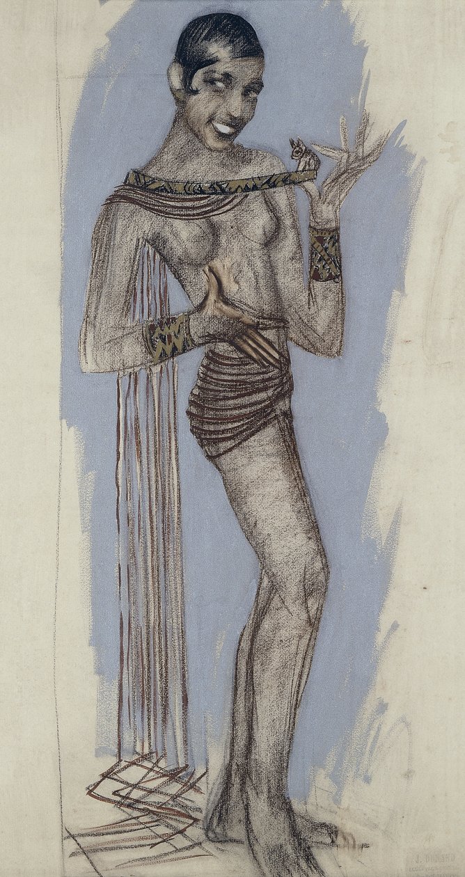 Josephine Baker - A maquette for an important lacquer panel by Jean Dunand