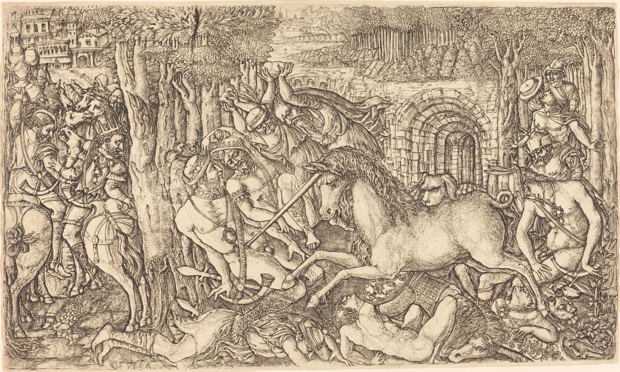 A King Pursued by a Unicorn by Jean Duvet