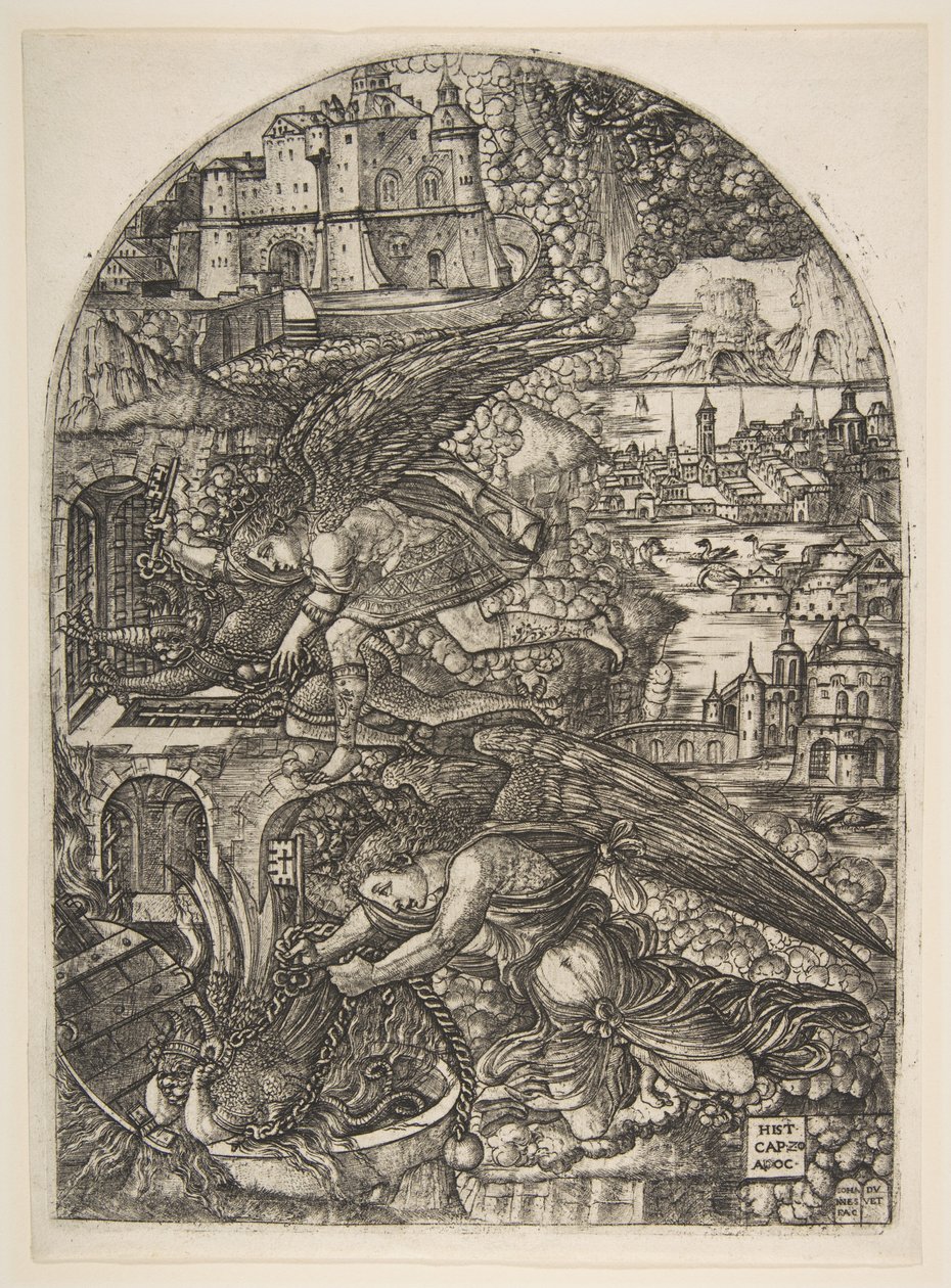 Satan Bound for a Thousand Years, from the Apocalypse by Jean Duvet