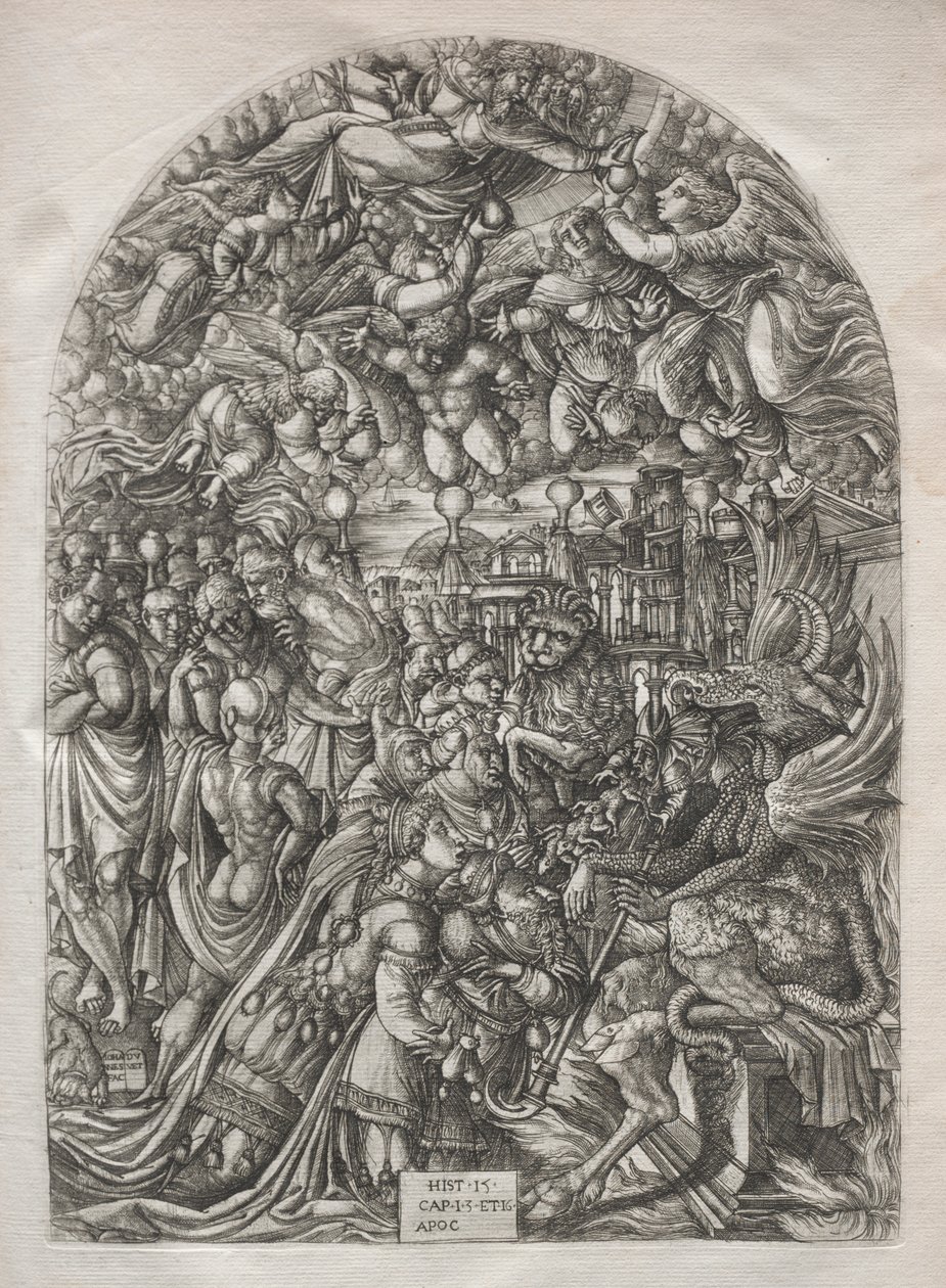 The Apocalypse: The Dragon with Two Horns and the Beast with Seven by Jean Duvet