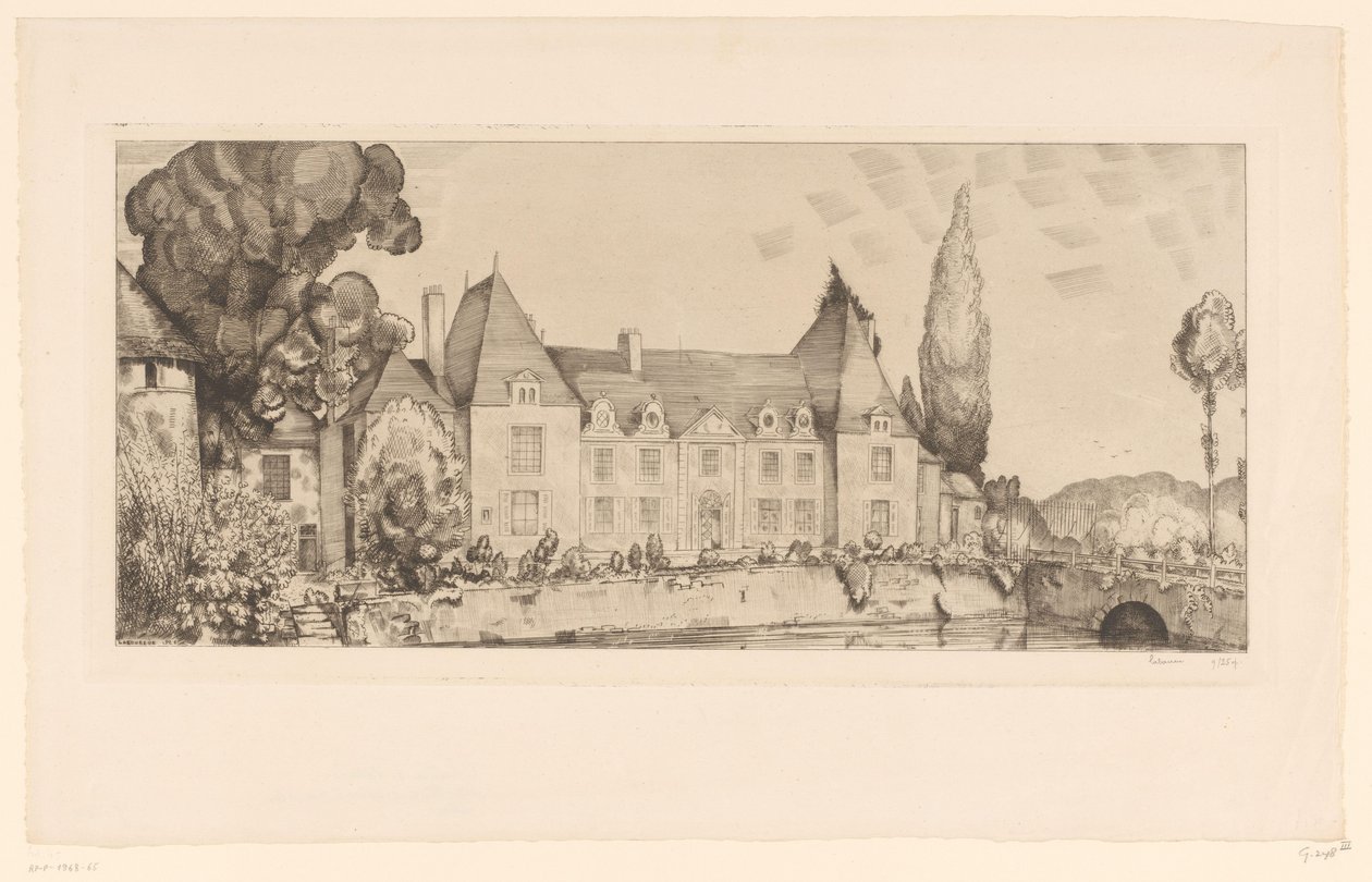View of a Castle by the Water by Jean Emile Laboureur (signed by artist)