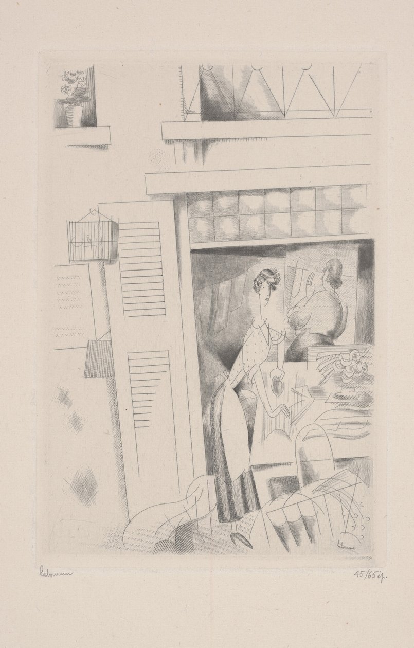 The Laundress by Jean-Emile Laboureur