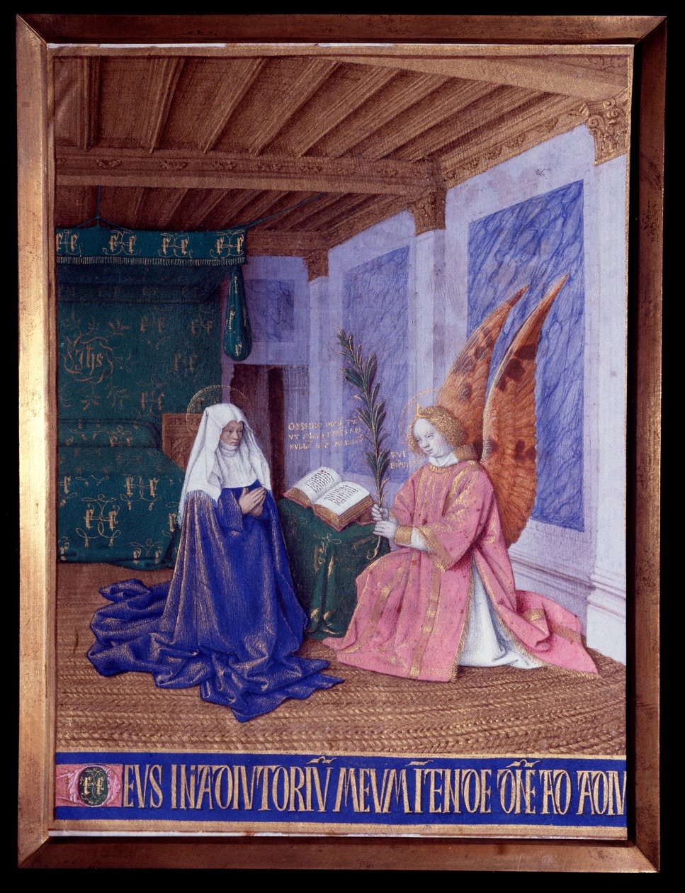 The Second Annunciation, Miniature in 'The Hours of Etienne Chevalier ...