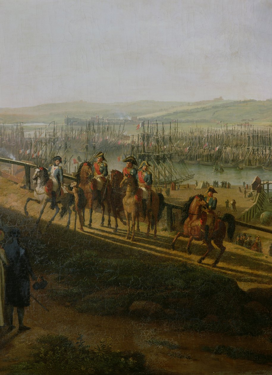 Napoleon Bonaparte (1769-1821) Visiting the Camp at Boulogne in July 1804 (detail) by Jean Francois Hue