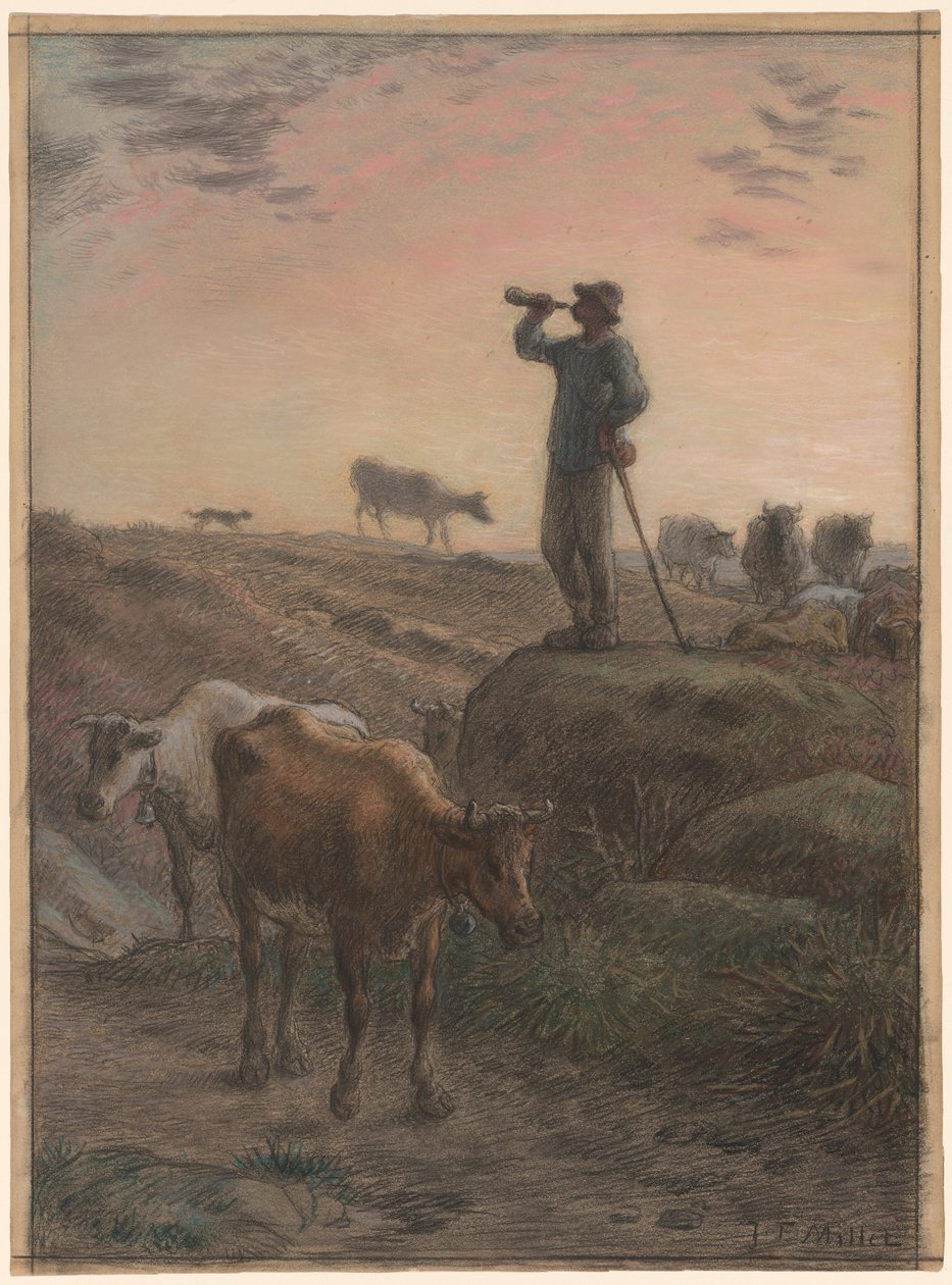 Calling Home the Cows by Jean-Francois Millet