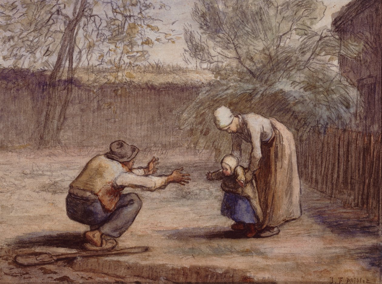 First Steps by Jean Francois Millet