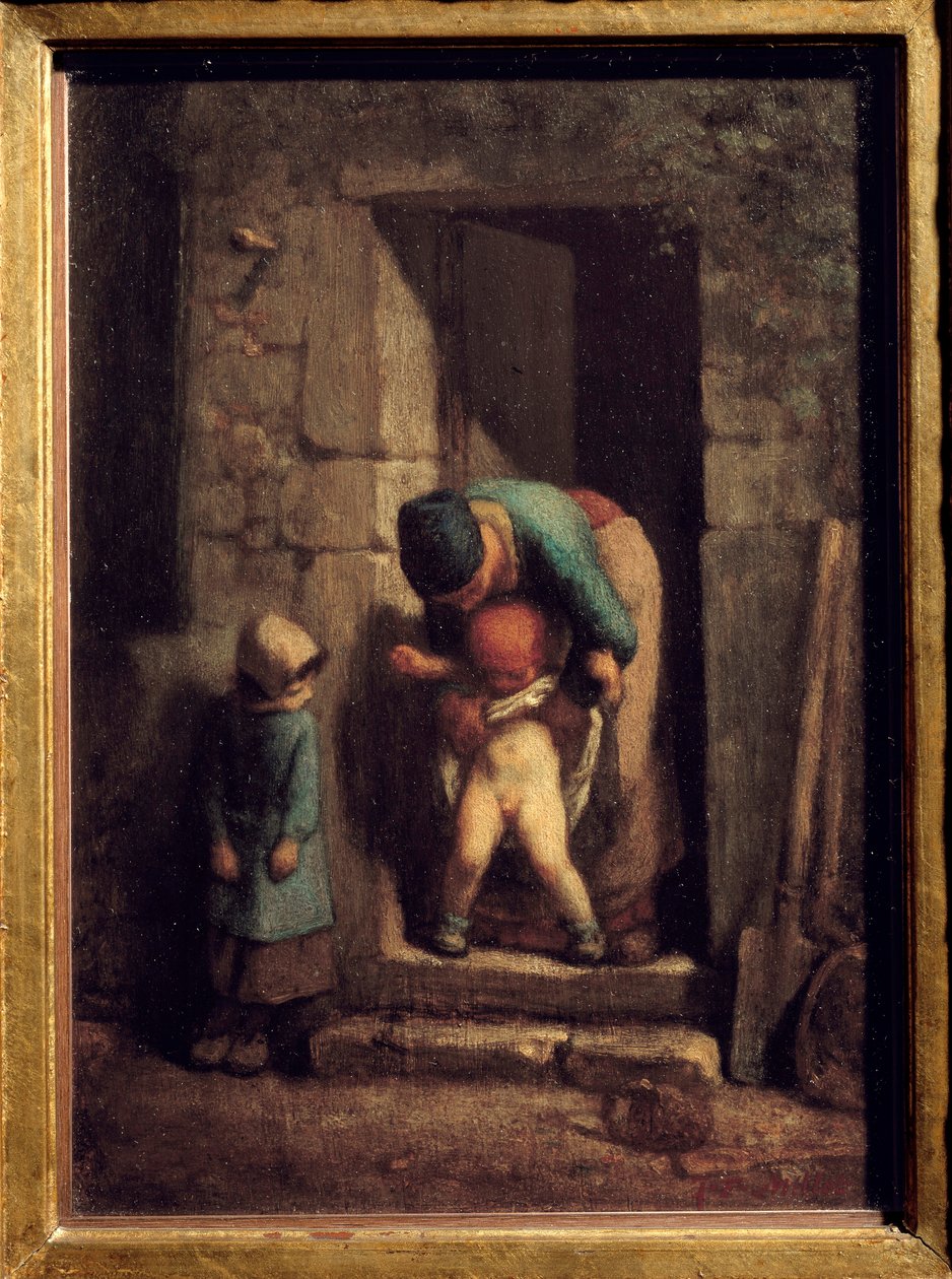 Maternal Precaution by Jean-Francois Millet
