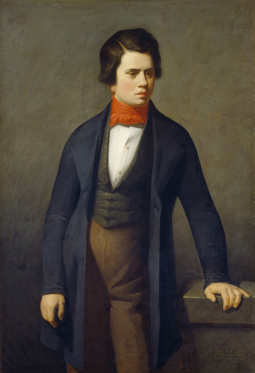 Portrait of Leconte de Lisle by Jean Francois Millet