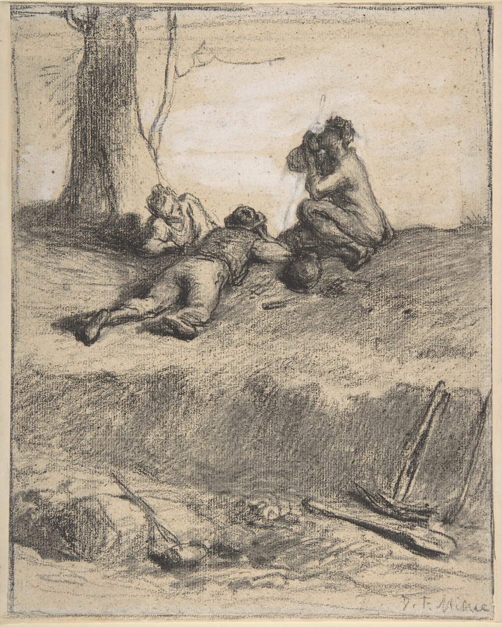 Roadworkers at Lunch by Jean-Francois Millet