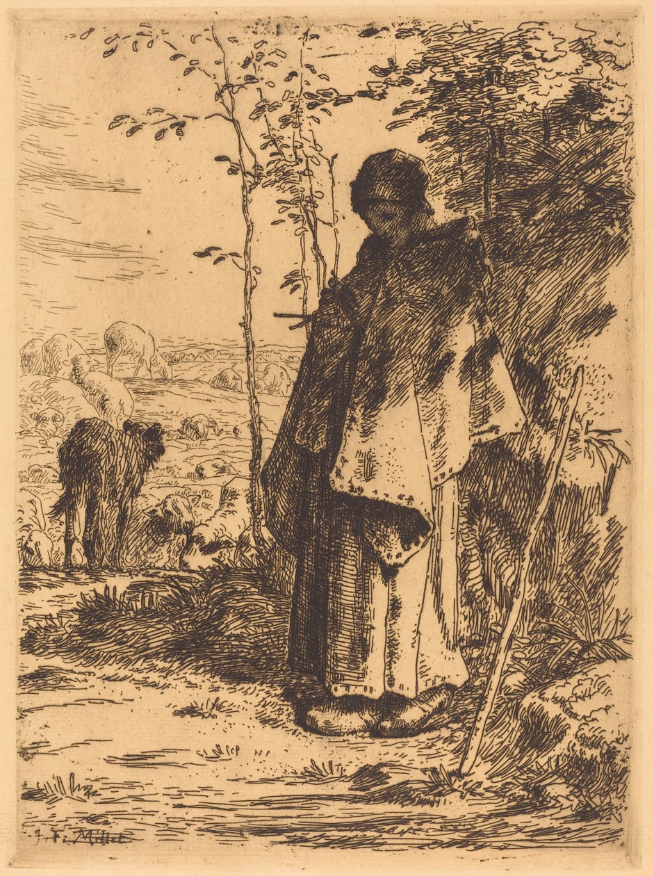 The Large Shepherdess by Jean-Francois Millet