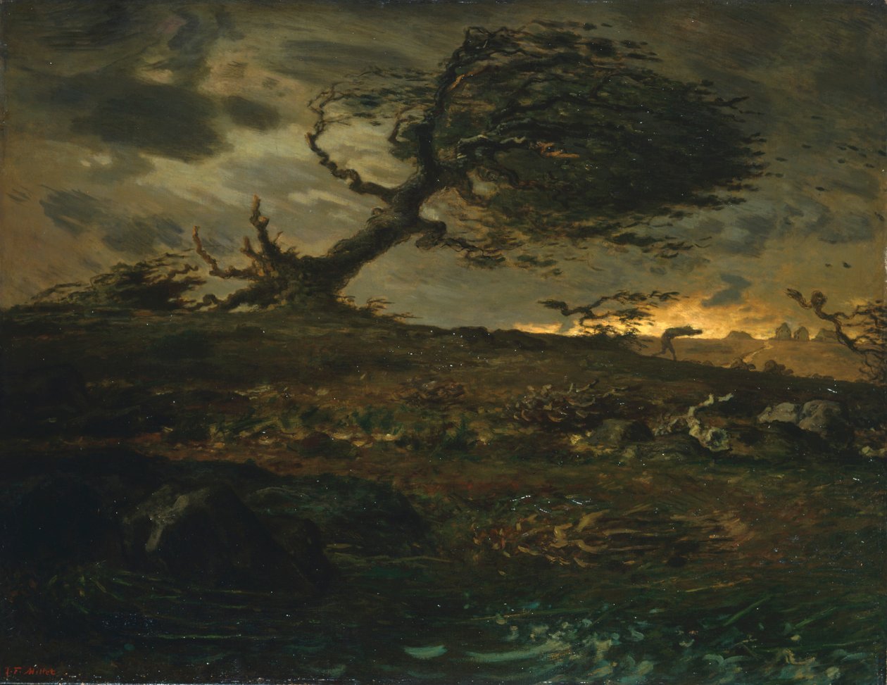 The Gust of Wind by Jean-Francois Millet
