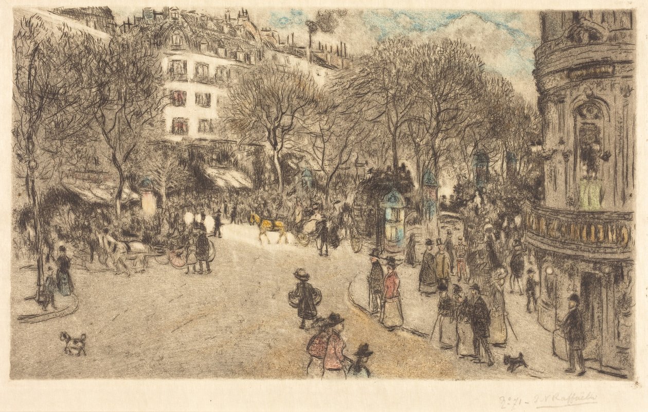 The Boulevard of the Italians by Jean Francois Raffaelli