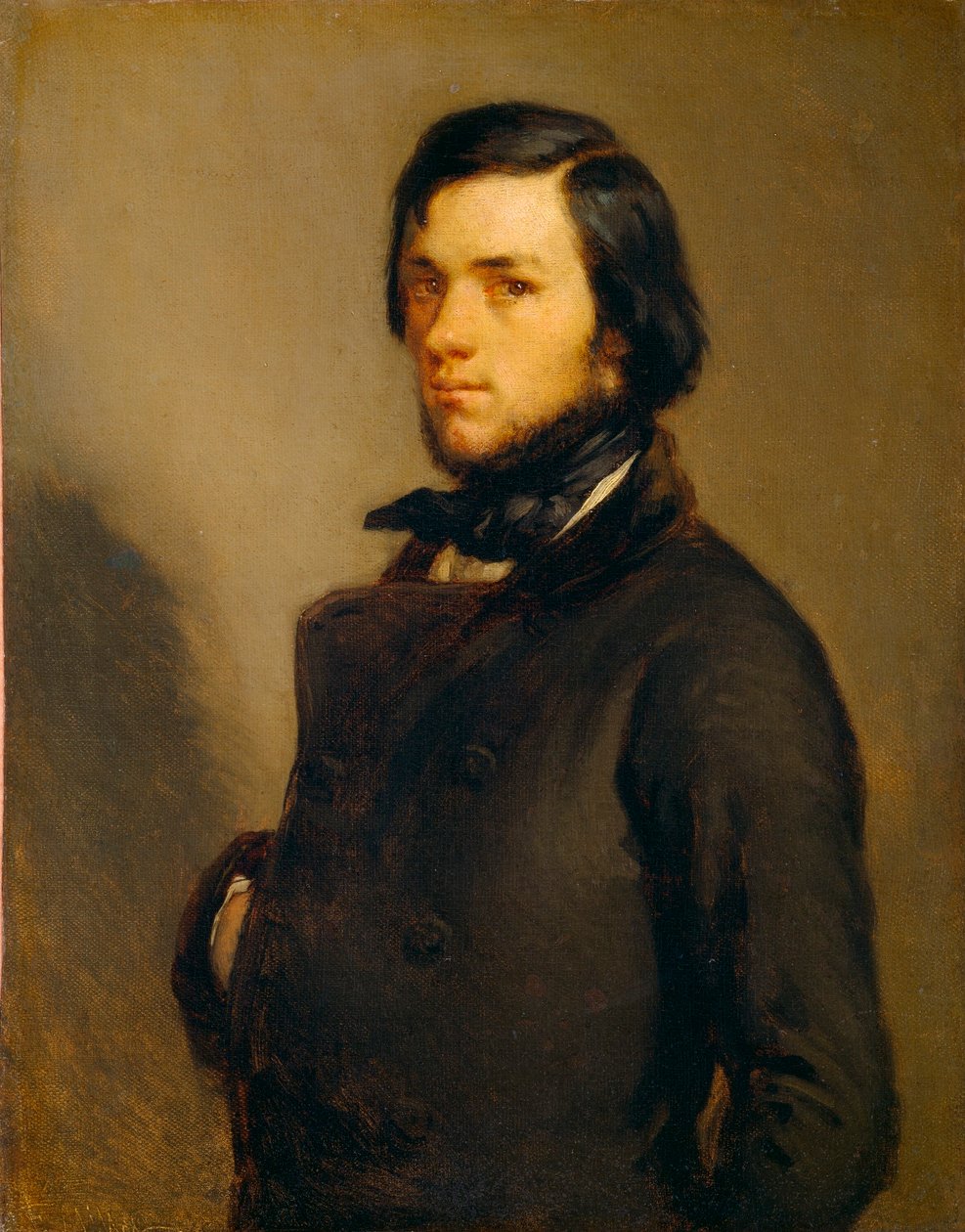 Portrait of a Man by Jean Francois Millet: Fine art print