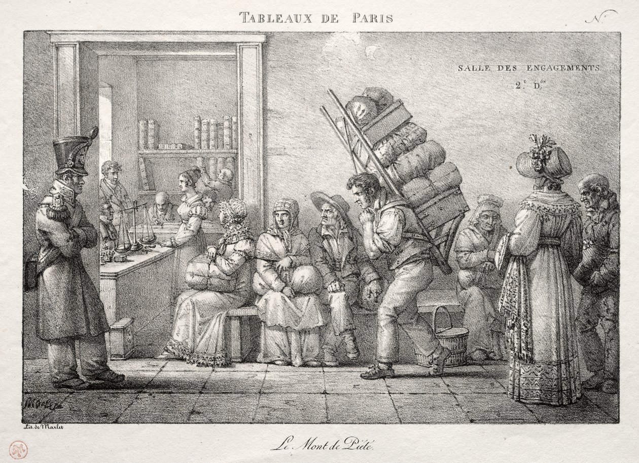 Scenes of Paris: The Pawnshop by Jean Henri Marlet