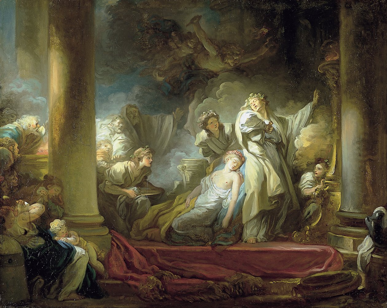 The Sacrifice of Caliroe by Jean-Honore Fragonard