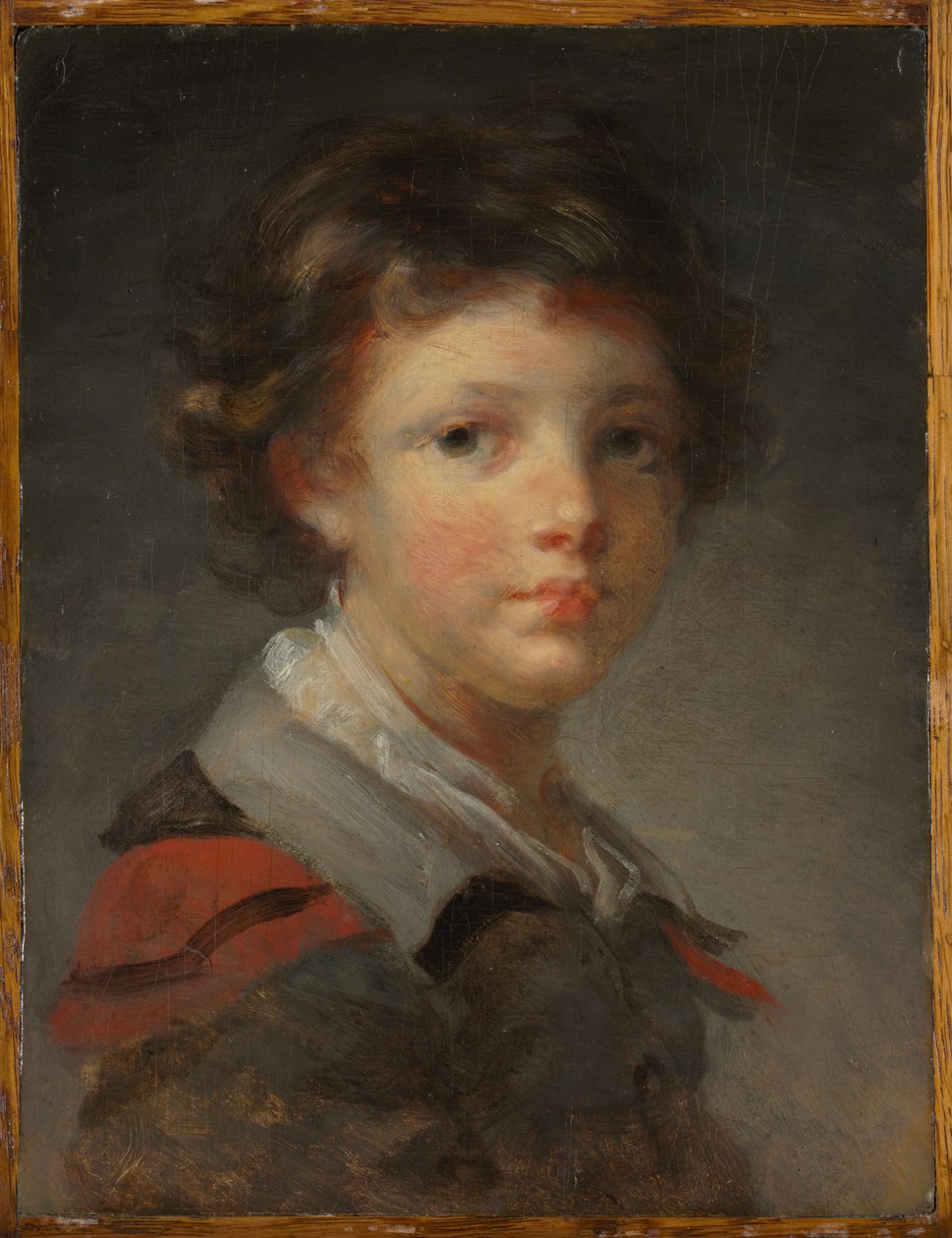 A Boy in a Red-lined Cloak by Jean-Honore Fragonard