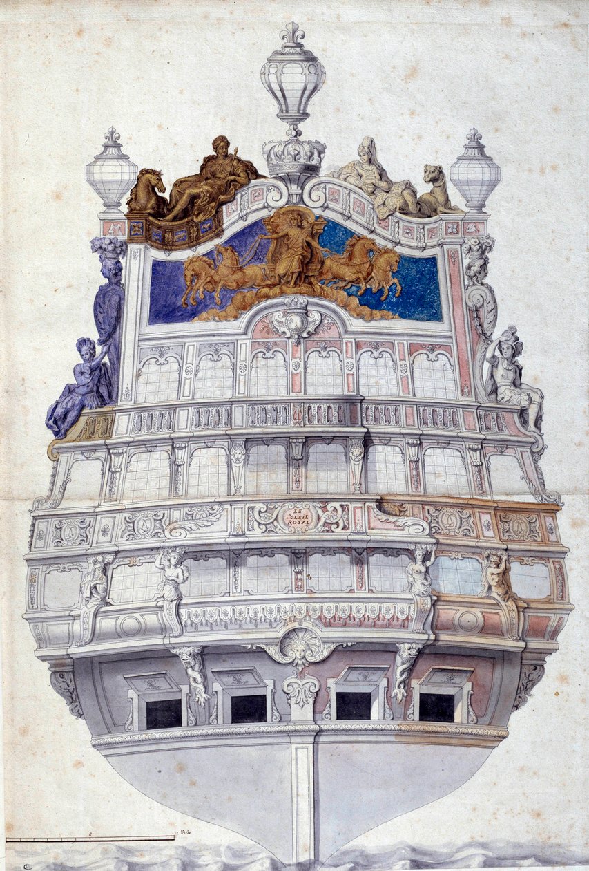 Decoration of the Stern of Le Soleil Royal by Jean I  Berain