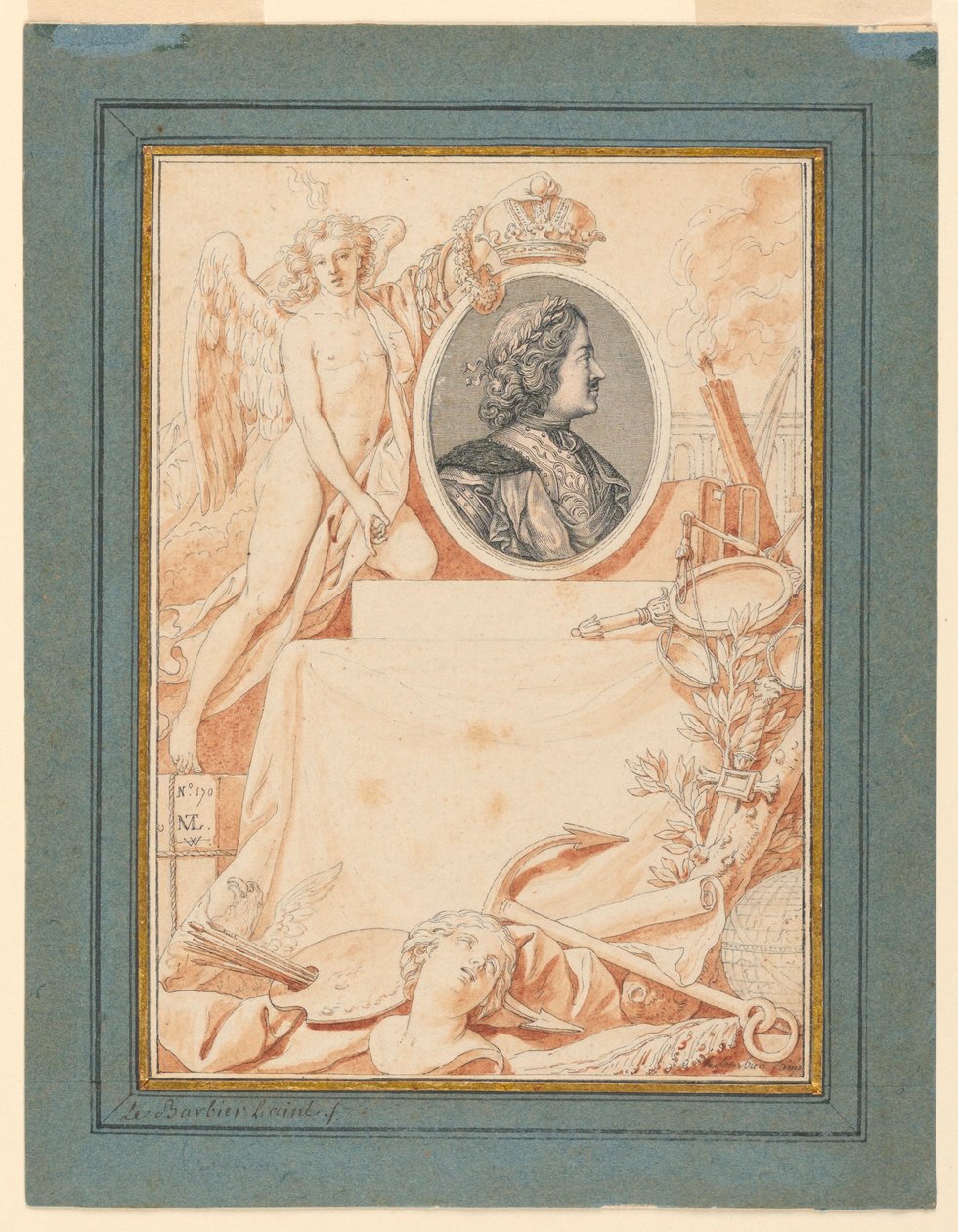 Frontispiece for a History of Peter the Great, ca. 1780