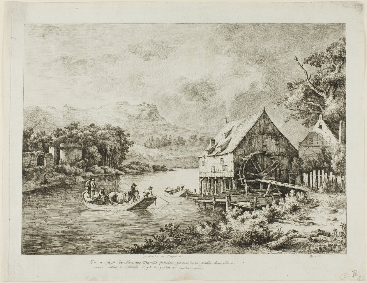Crossing near the Watermill by Jean-Jacques de Boissieu