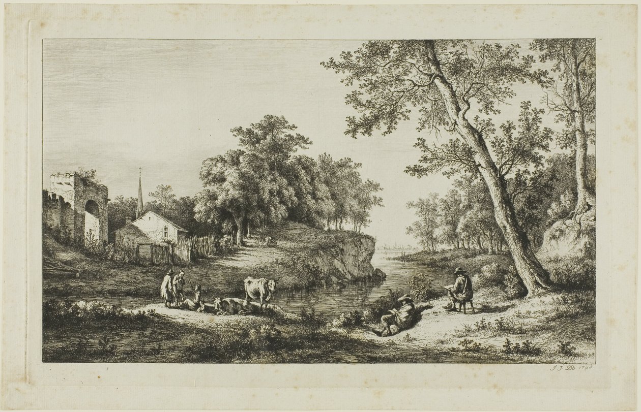 Rustic Landscape in Ambronay by Jean-Jacques de Boissieu