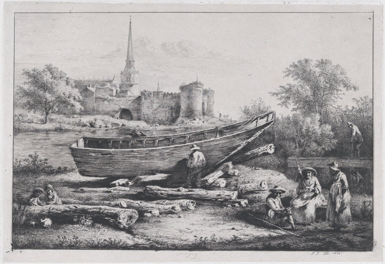 The Construction Site in Savigny by Jean Jacques de Boissieu