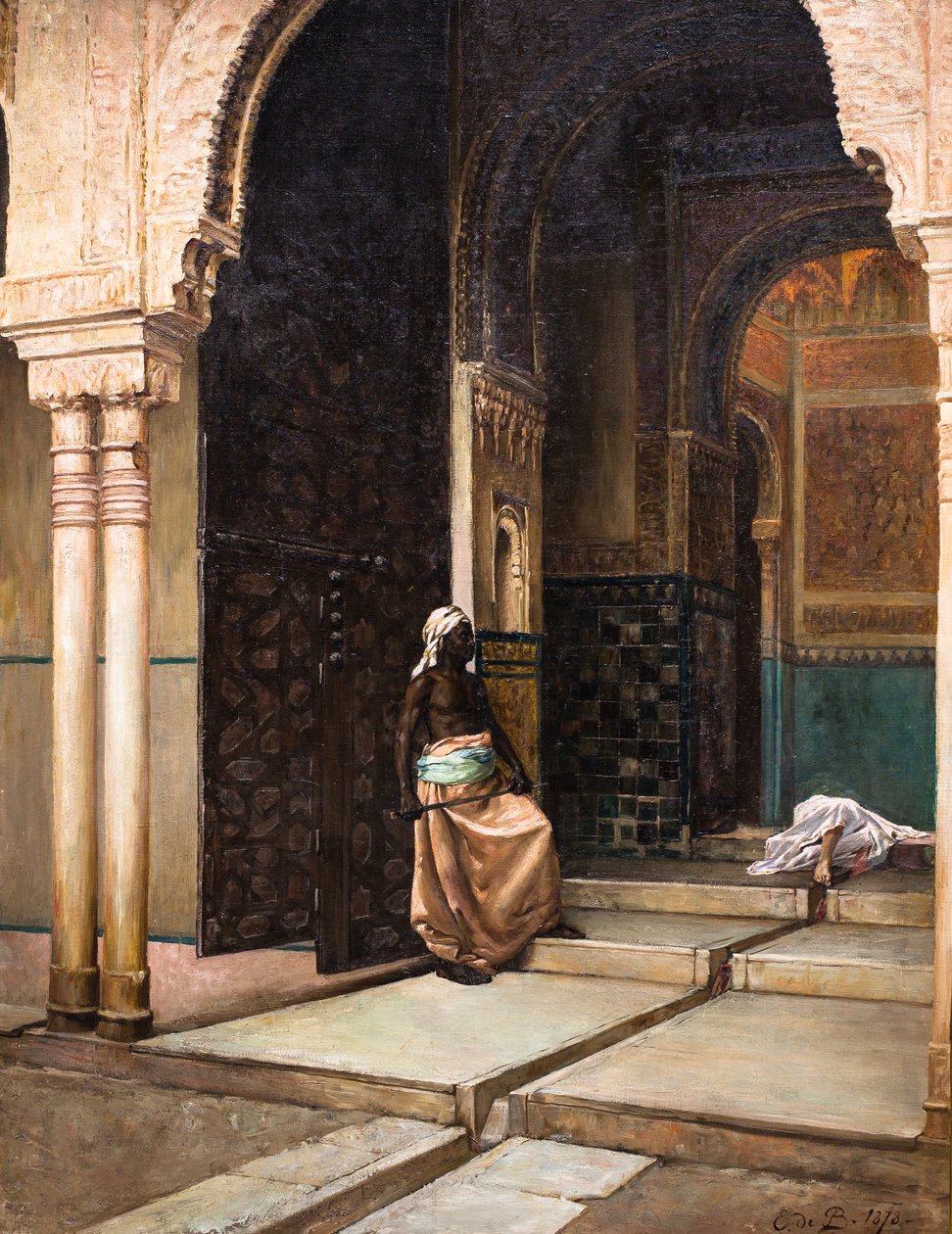 The Execution Stage at the Alhambra in Granada by Jean Joseph Benjamin Constant