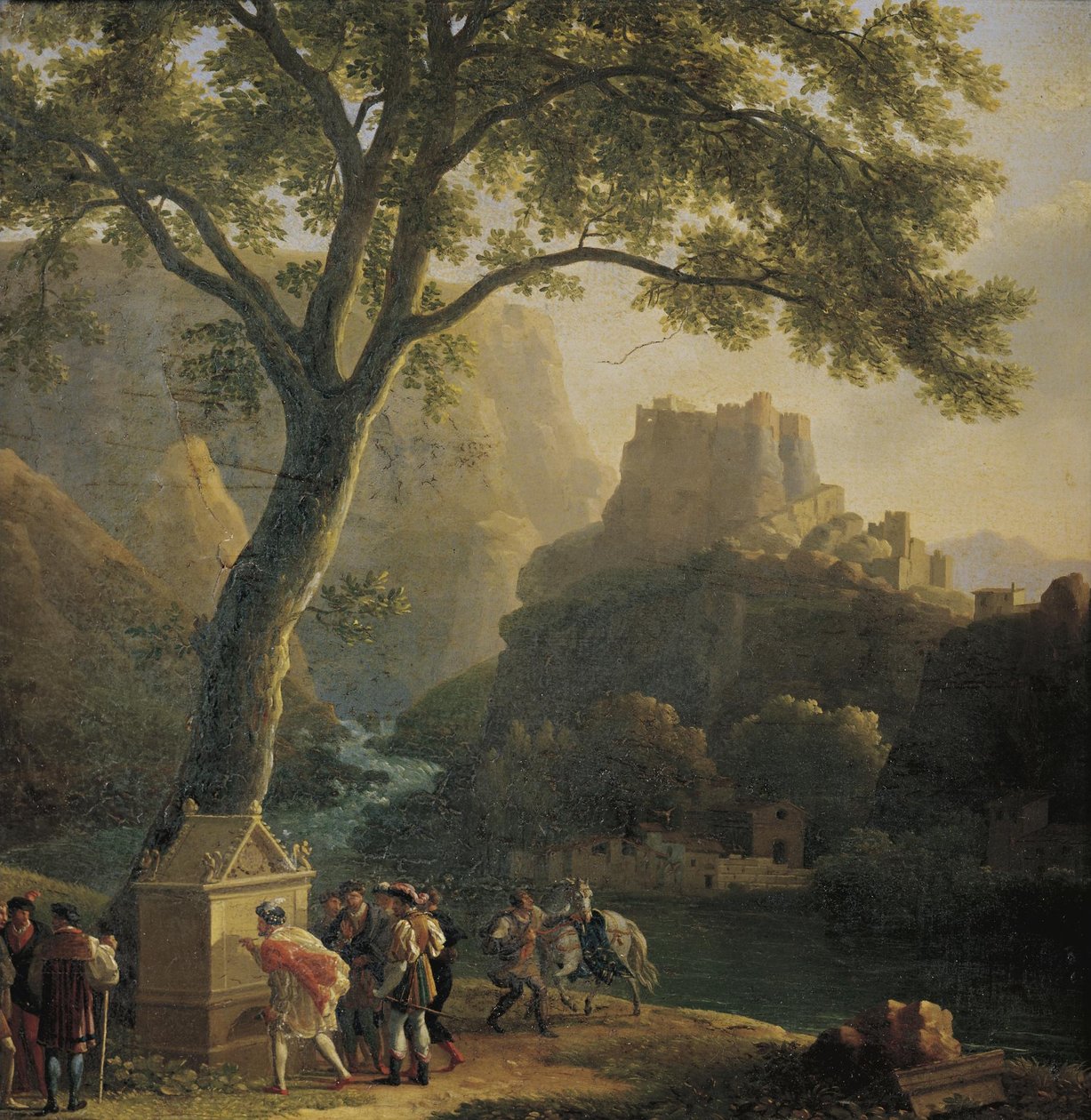 François I by the Fountain of Vaucluse by Jean Joseph Xavier Bidauld