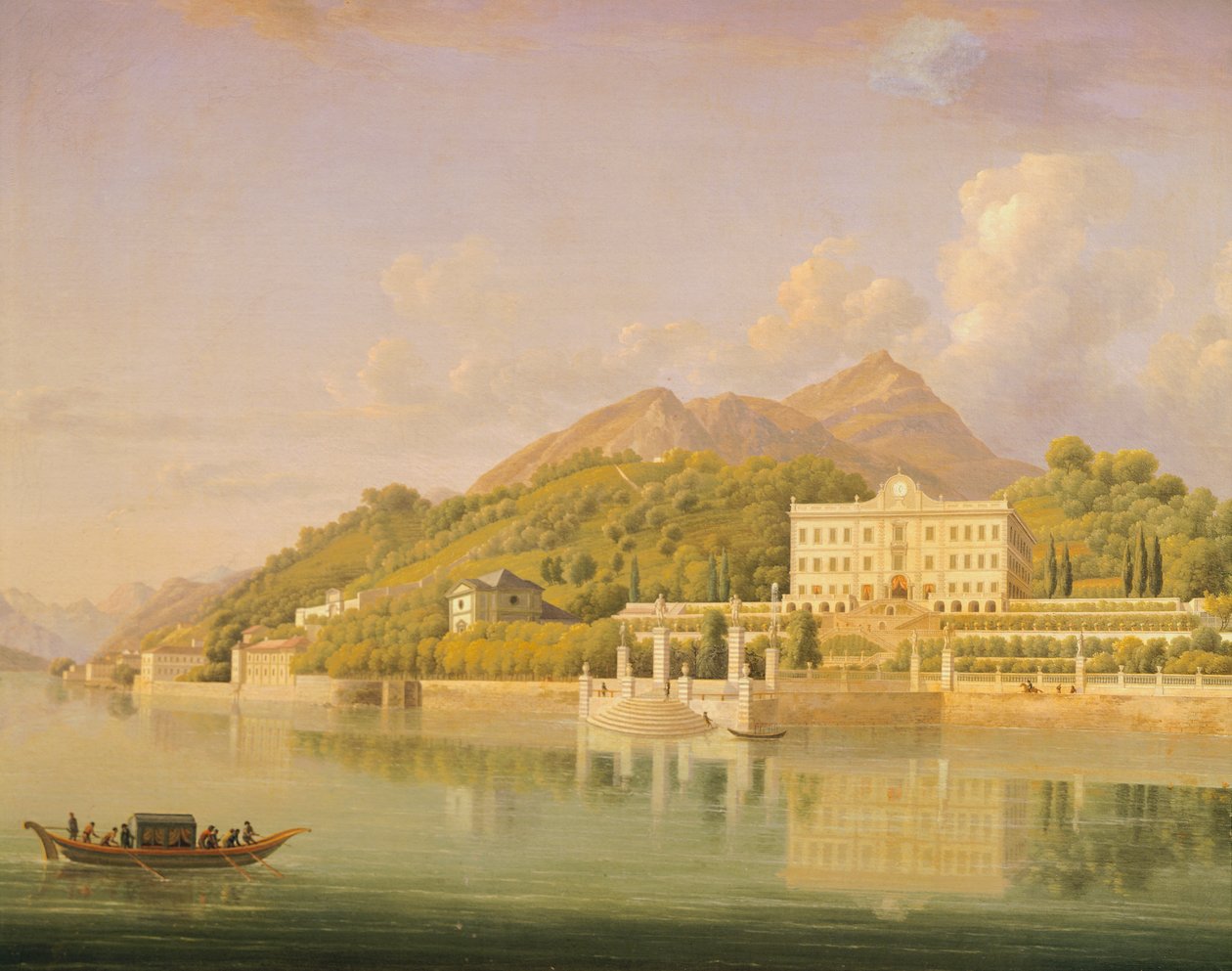 Villa Carlotta in Tremezzo on Lake Como by Jean Joseph Xavier Bidauld
