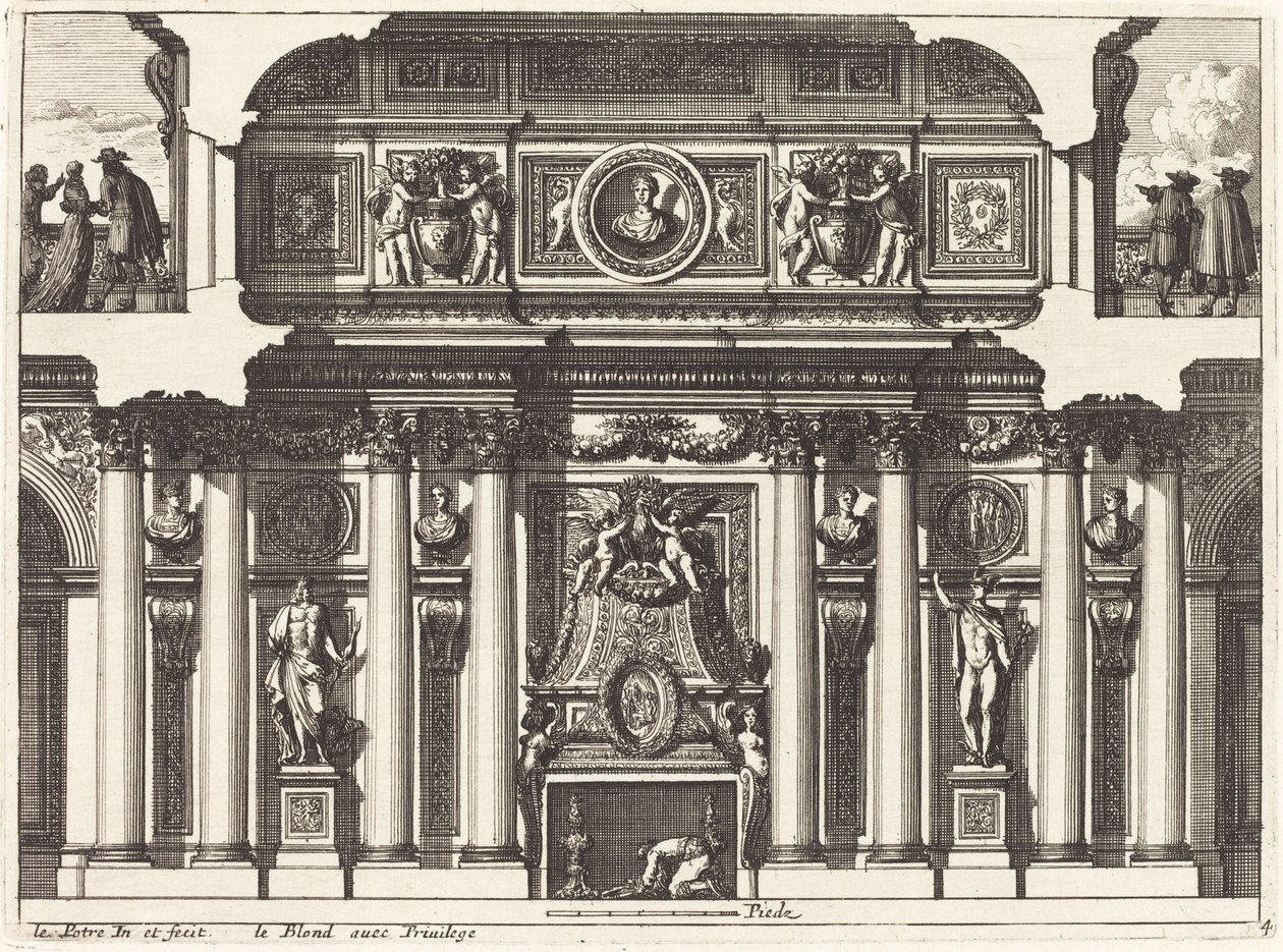 Fireplaces and Other Interior Decorations by Jean Lepautre