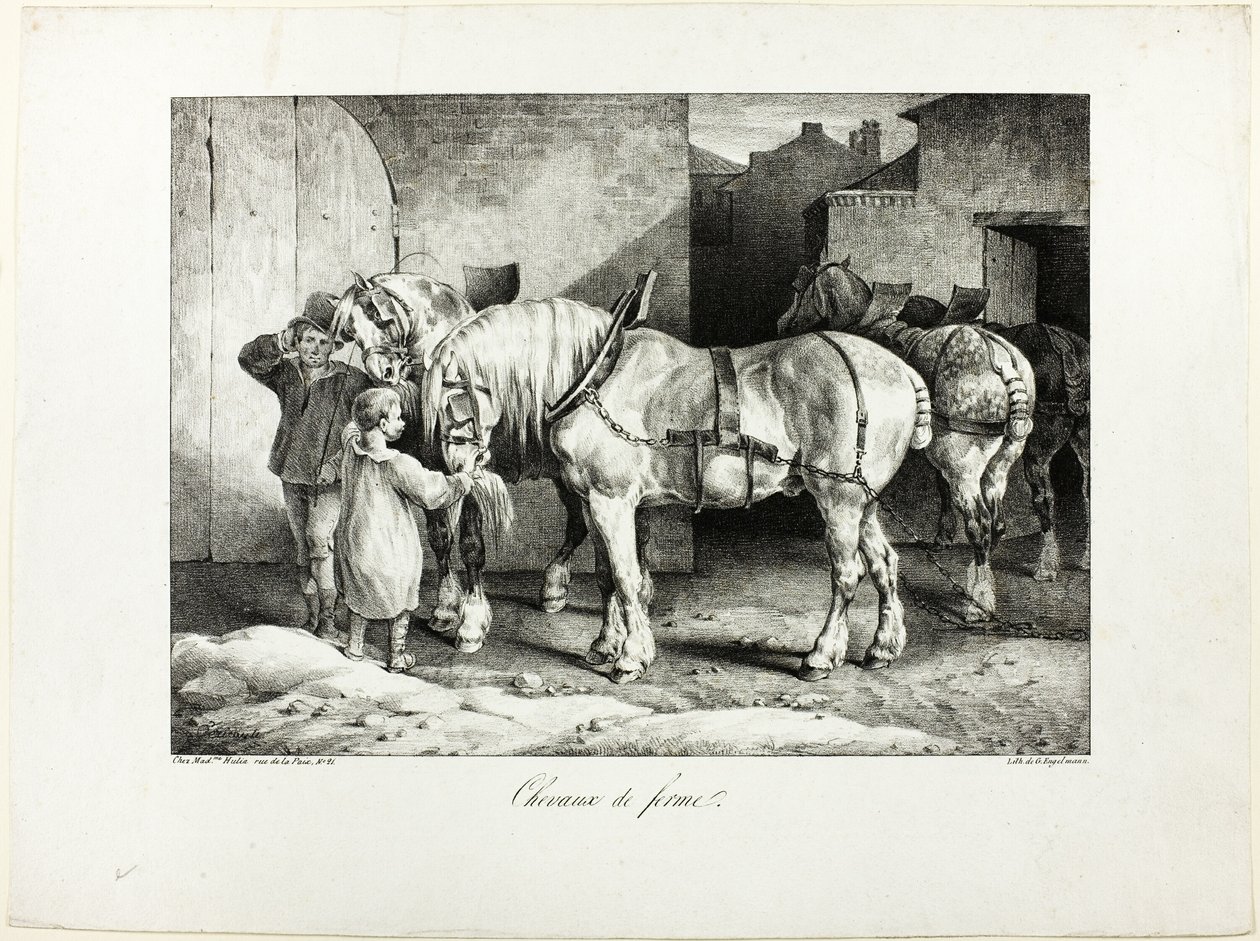 Farm Horses by Jean Louis André Théodore Géricault