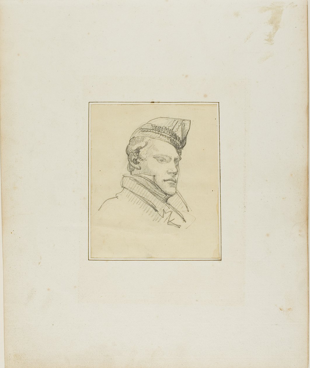 Portrait of a Young Man Wearing a Military Cap by Jean Louis André Théodore Géricault