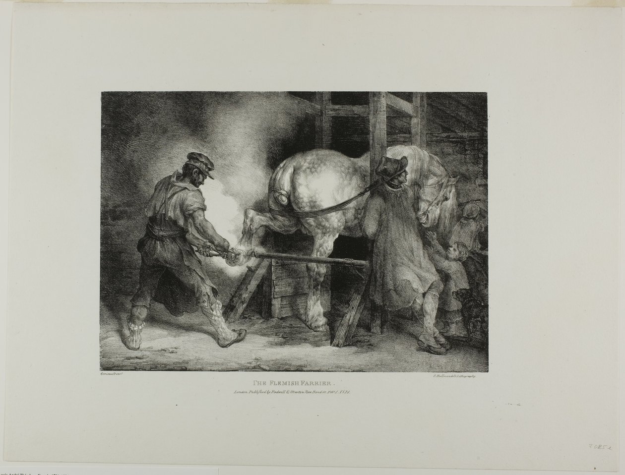 The Flemish Farrier, plate 4 from Various Subjects Drawn from Life and on Stone (The English Suite) by Jean Louis André Théodore Géricault