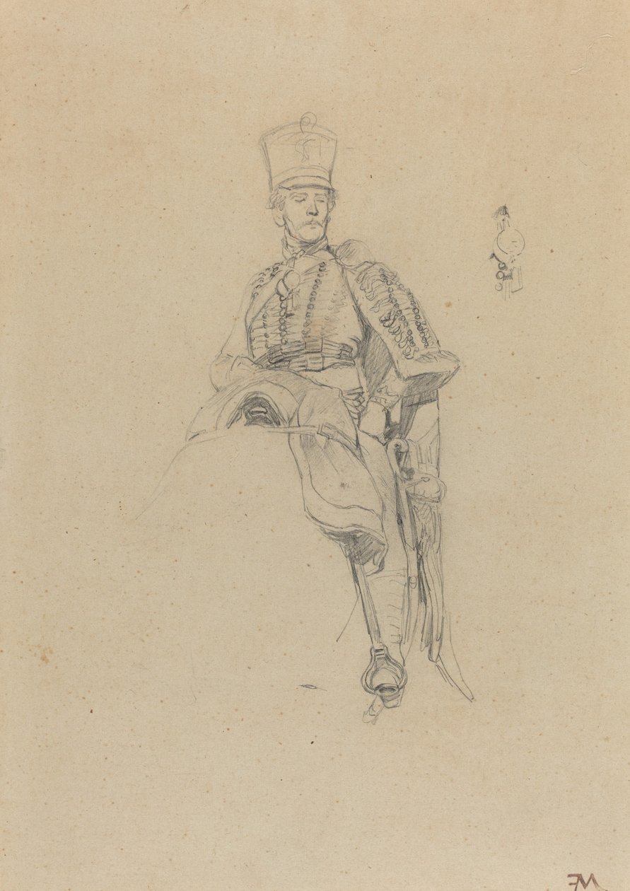 A French Hussar by Jean Louis Ernest Meissonier