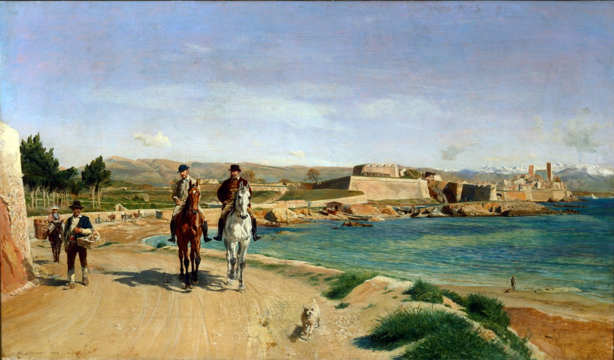 Antibes Horseback Promenade by Jean-Louis Ernest Meissonier