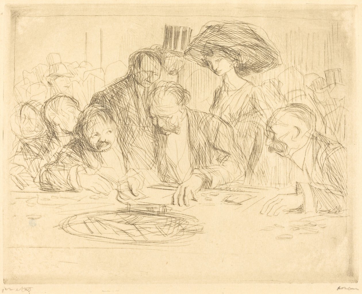 At the Gambling Table (second plate) by Jean Louis Forain