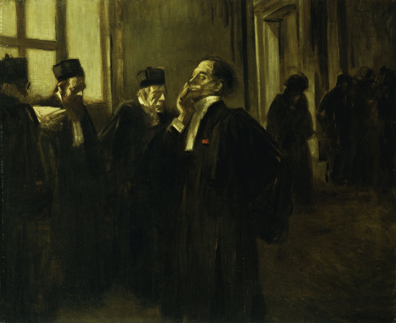 Palace Corridor Scene by Jean Louis Forain