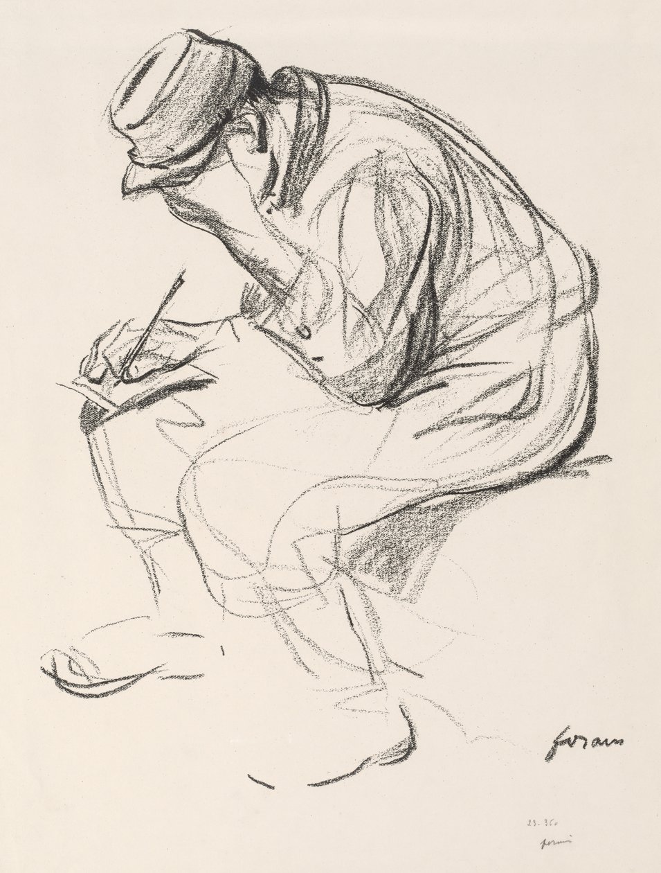 Prisoner of War Writing a Letter by Jean Louis Forain