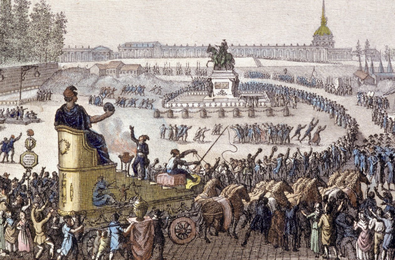 1st Celebration of Liberty in Paris on April 15 by Jean Louis the Younger Prieur