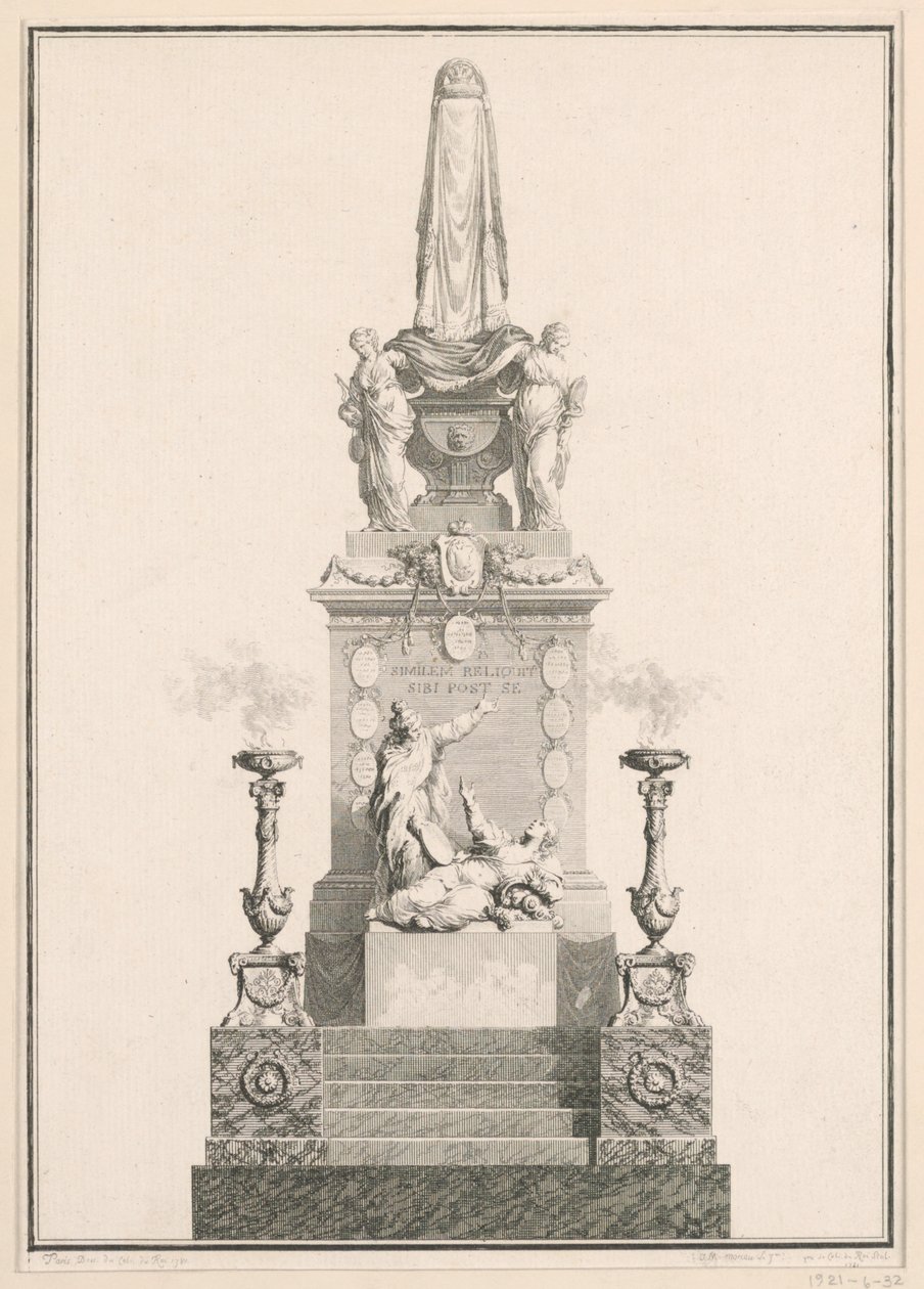 Catafalque by Jean Michel Moreau le Jeune