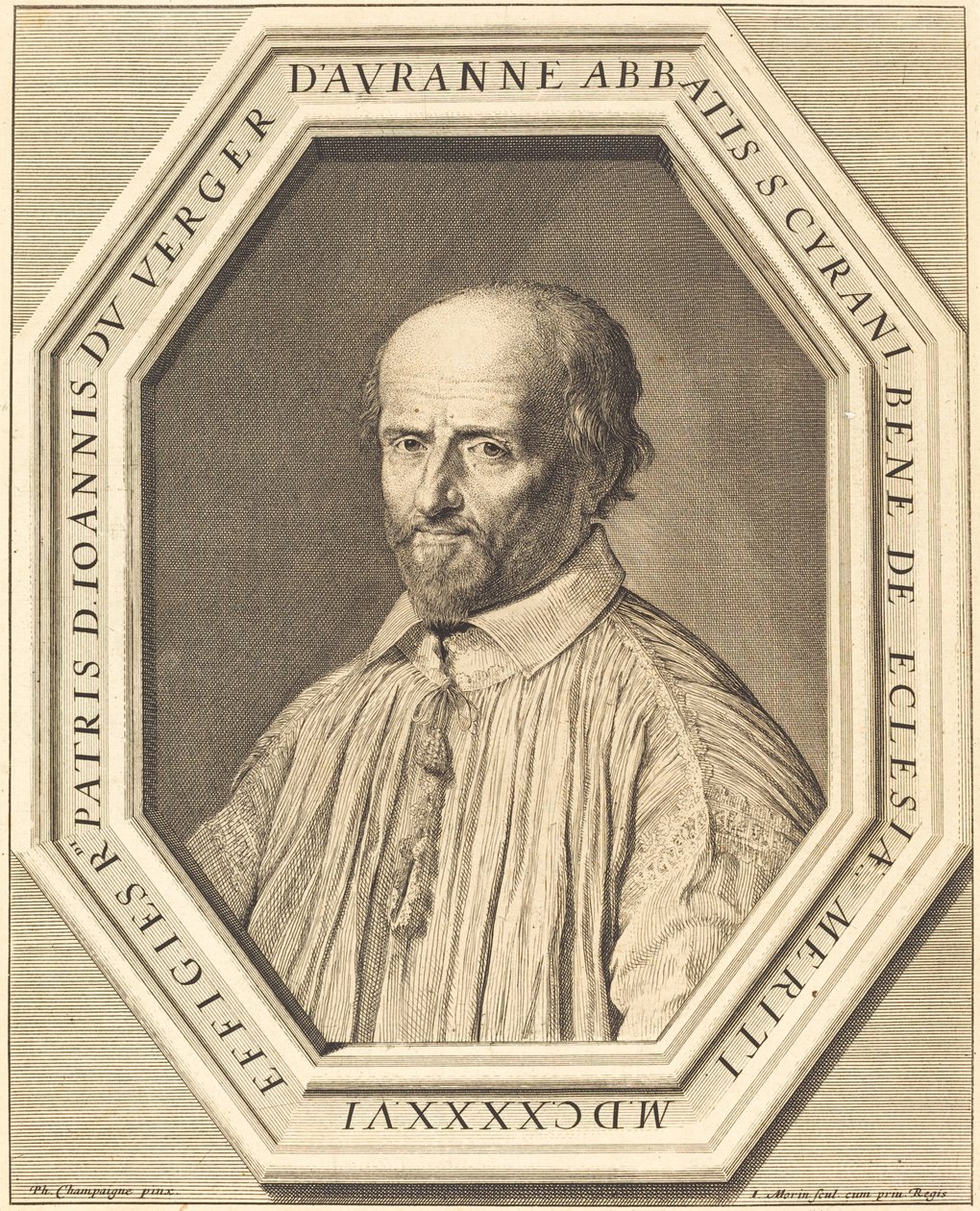 Jean Verger de Hauranne by Jean Morin after Philippe de Champaigne