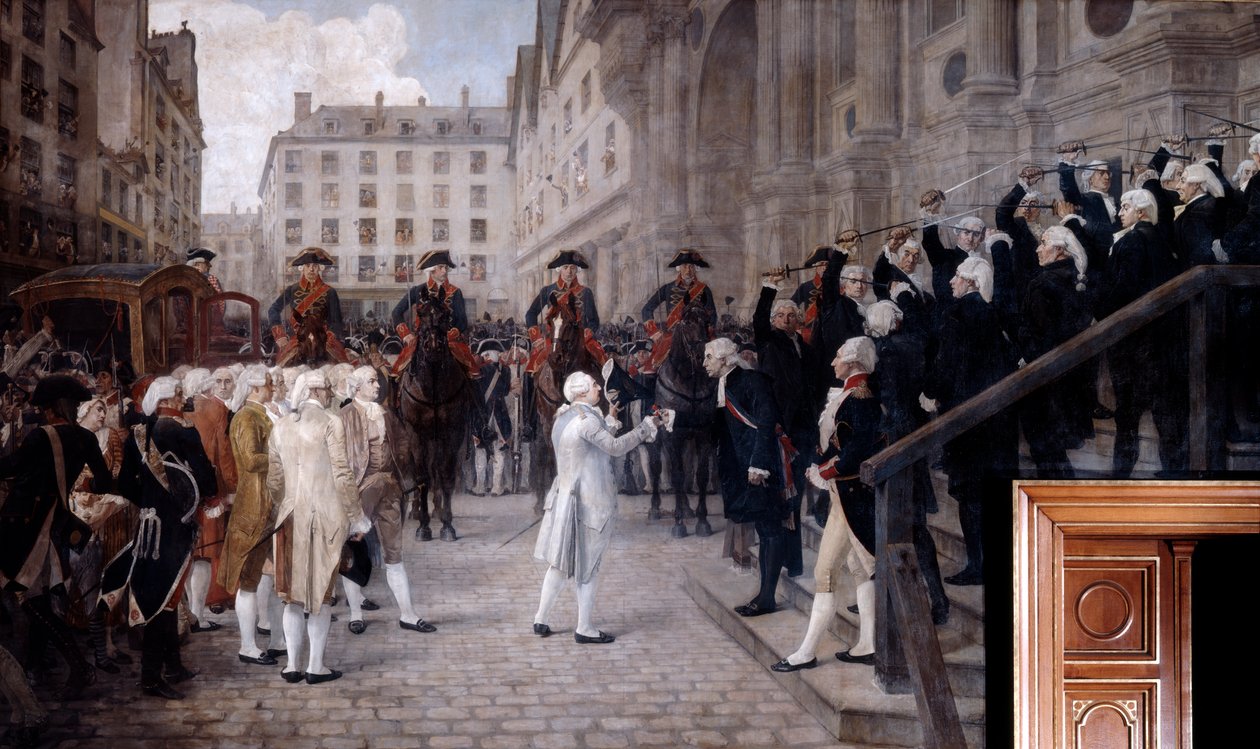 Louis XVI received by the new Mayor of Paris, July 17 1789