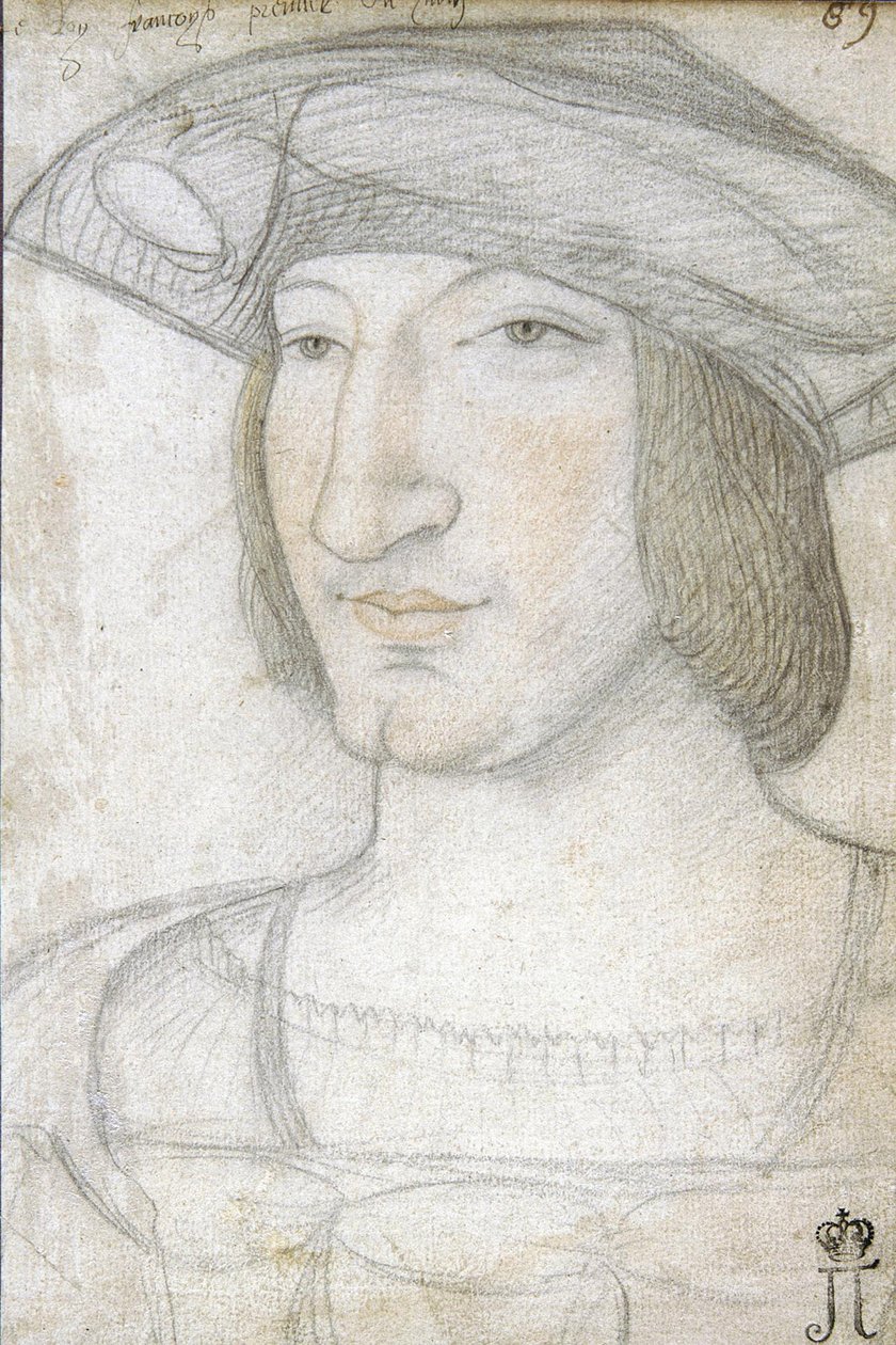 Portrait of Francis I, King of France by Jean Perreal