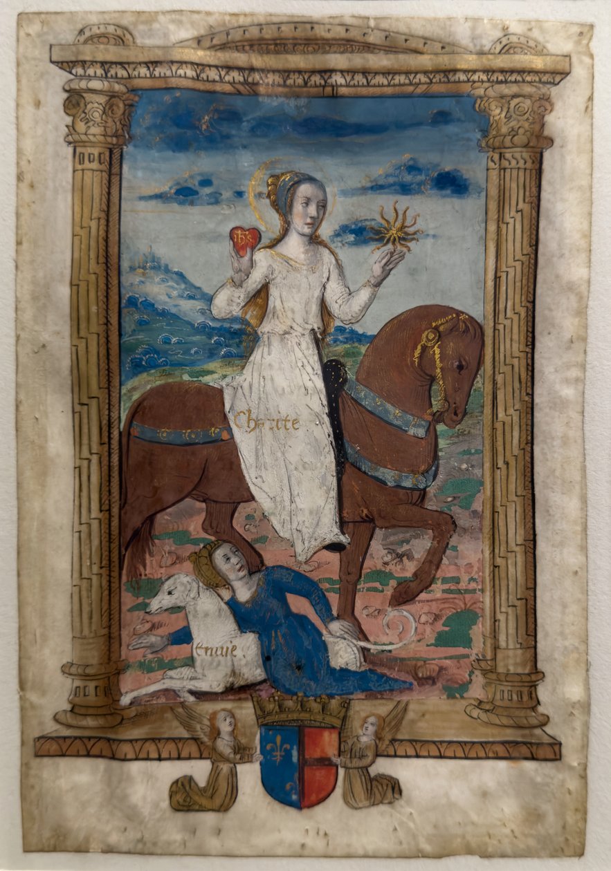 Charity and Envy. The Roundels of Virtues, after 1515 by Jean Pichore