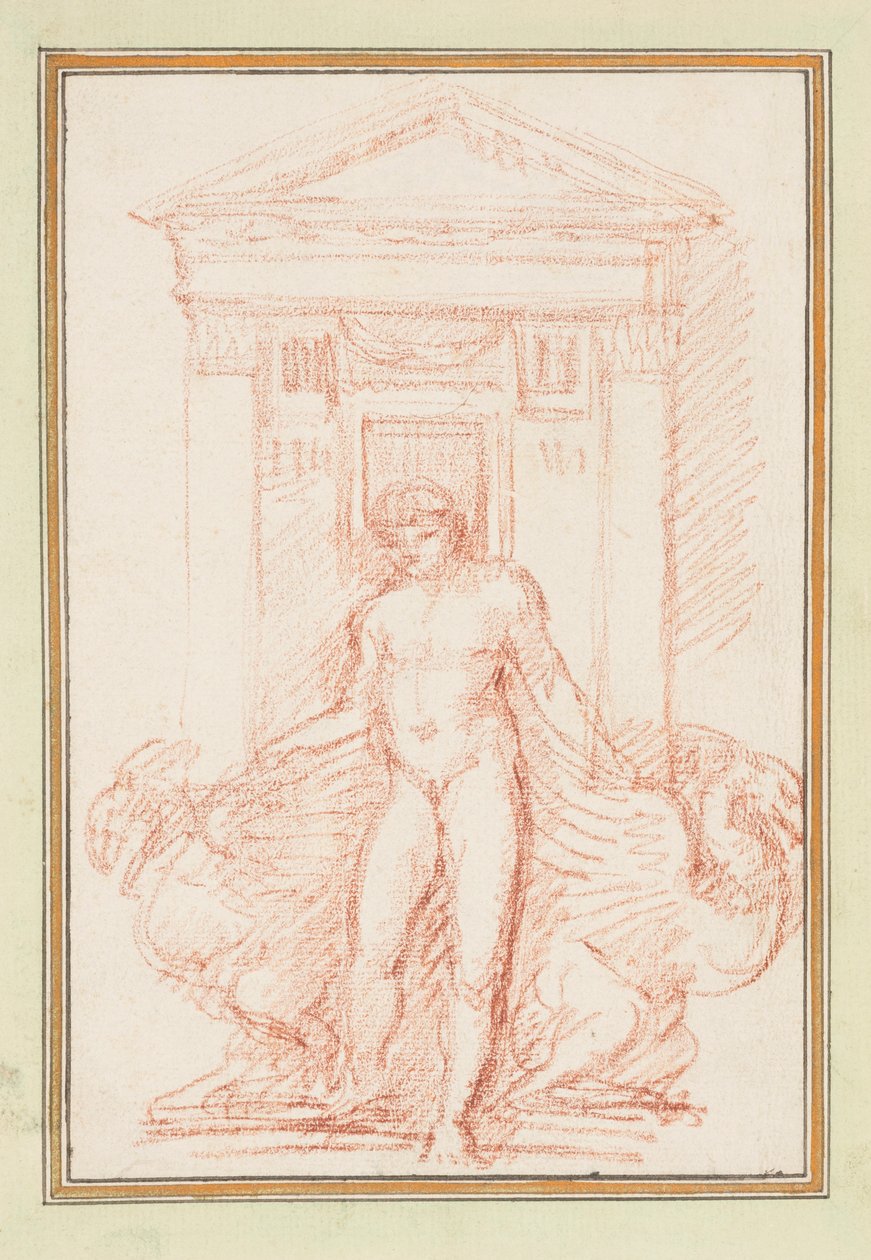 Doorway with Nude Figure and Winged Creatures by Jean-Robert Ango
