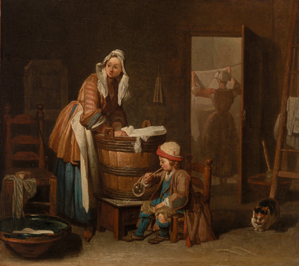 Woman Doing Wash by Jean-Baptiste Simeon Chardin