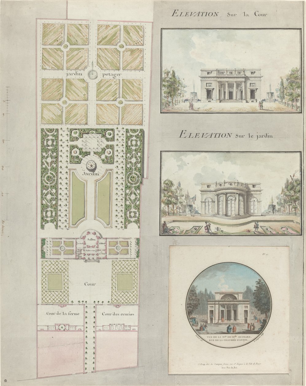 Project for the House and Gardens of Mlle. Guimard by Jean Testard and Charles Philippe Campion de Tersan